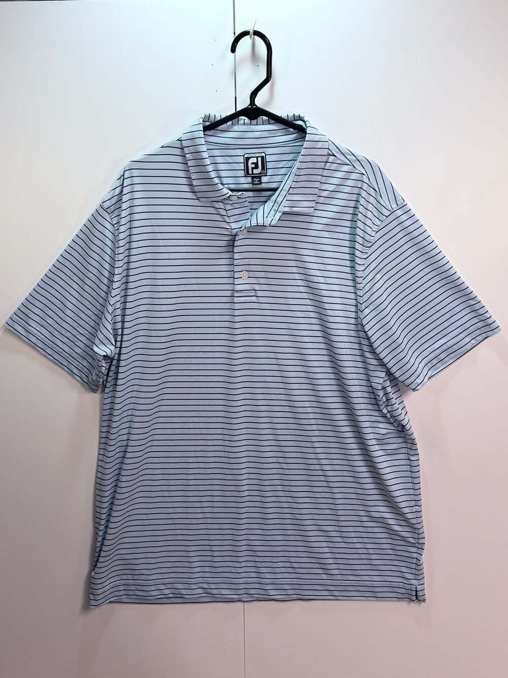 FootJoy Athletic Fit Golf Polo Size 2XL Blue Striped